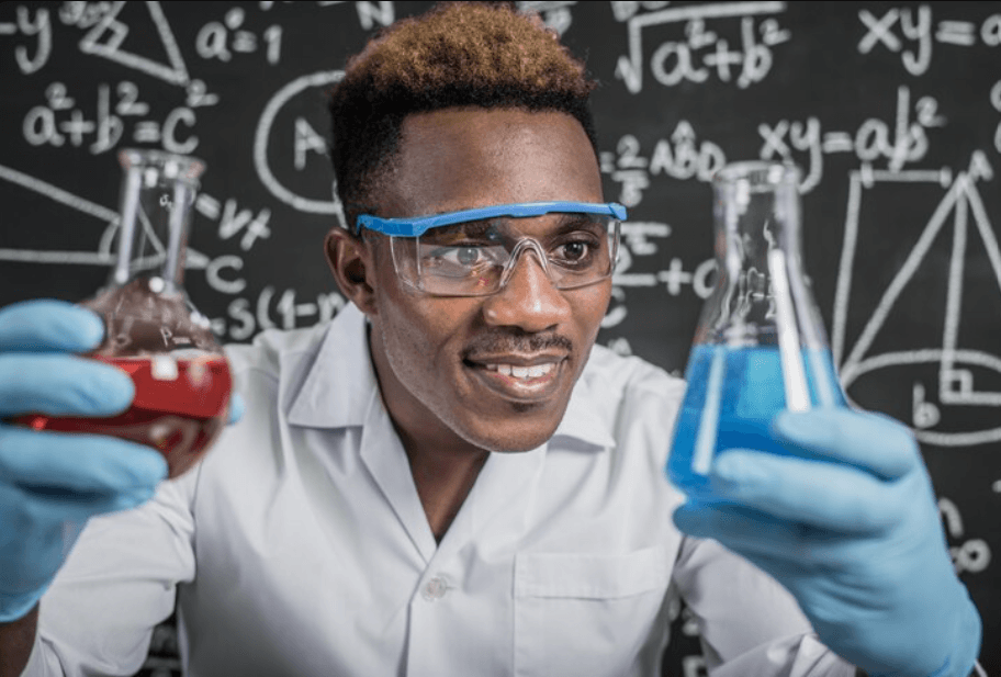 Student practicing in virtual lab